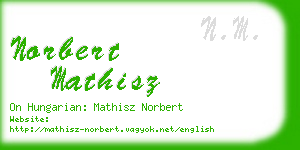 norbert mathisz business card